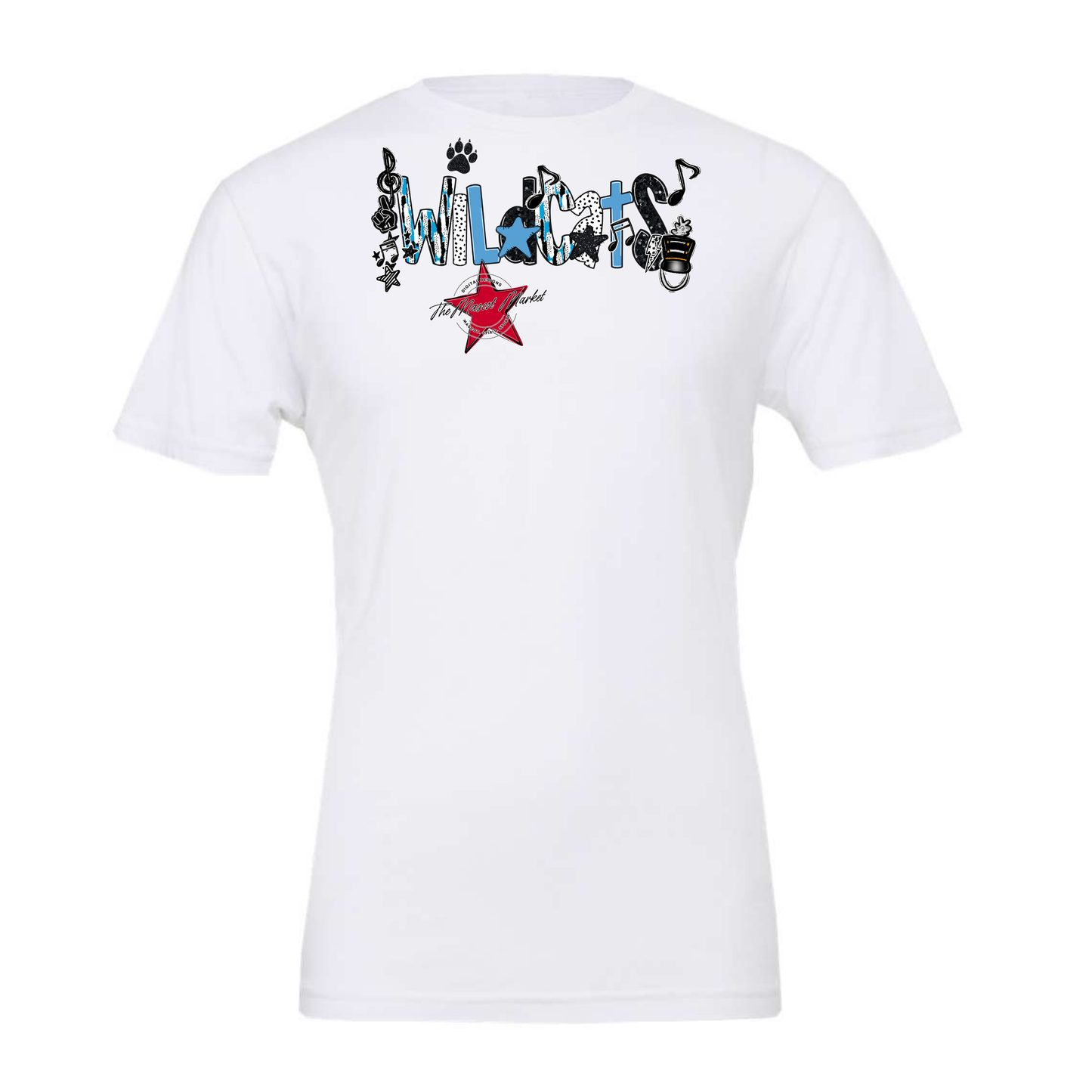 Wildcats Band Scrape-Carolina Blue