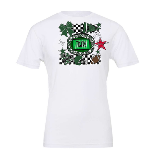 Tigers Checkers Spirit Design-Green