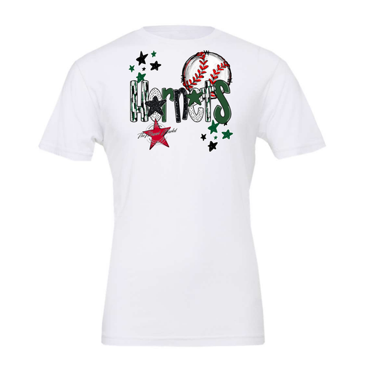 Hornets Baseball Scrape-Green