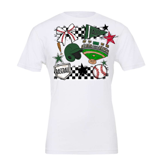 Eagles Baseball Checkers Design-Green