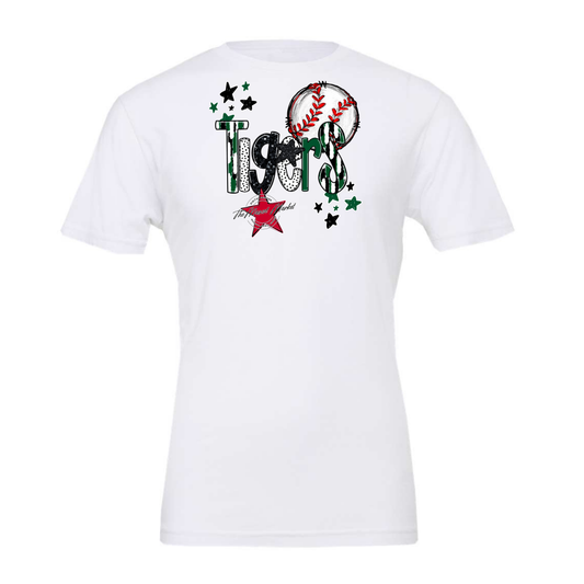 Tigers Baseball Scrape-Green