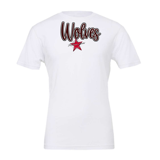 Wolves Faux Chenille Patch-Maroon