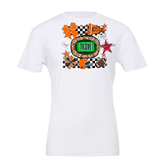 Tigers Checkers Spirit Design-Orange