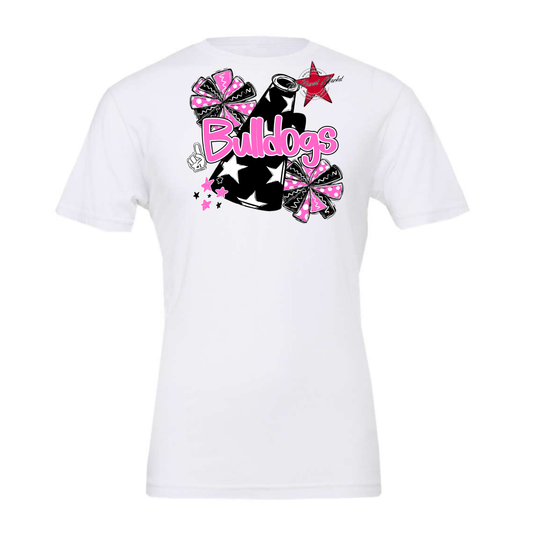 Bulldogs Alpha Megaphone Design-Baby Pink
