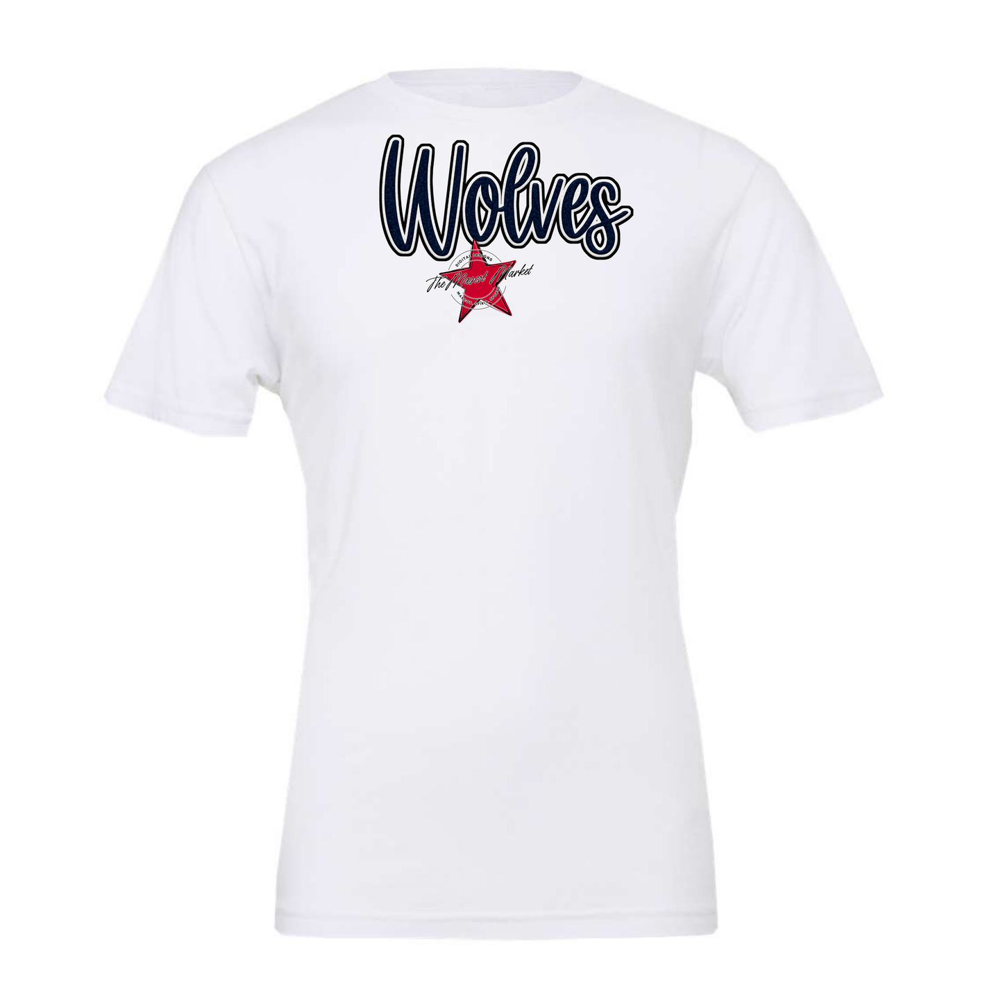 Wolves Faux Chenille Patch-Navy