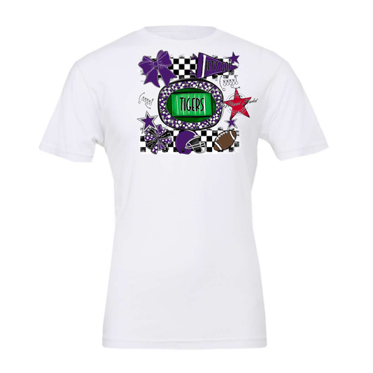 Tigers Checkers Spirit Design-Purple
