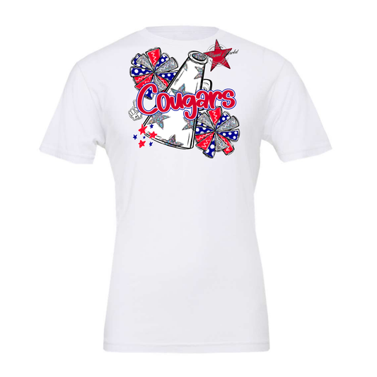 Cougars Alpha Megaphone Design-Blue-Red