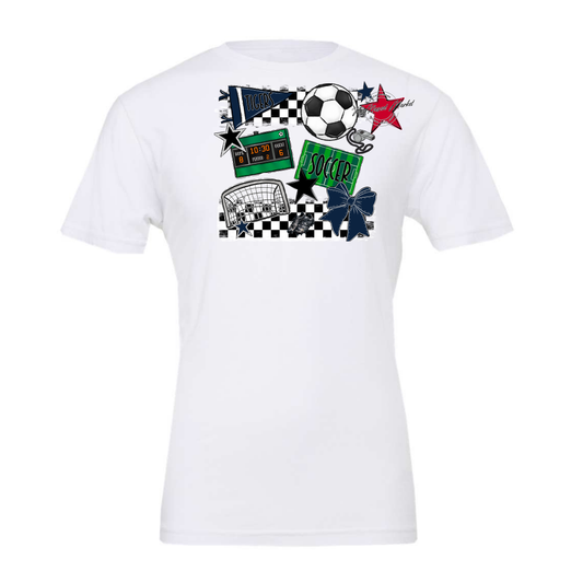 Tigers Checkers Soccer Spirit Design-Navy