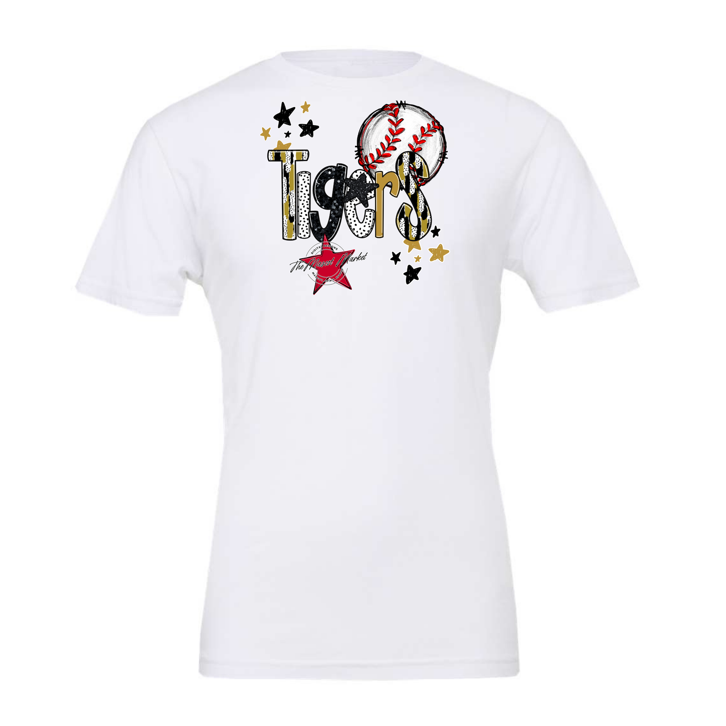 Tigers Baseball Scrape-Gold