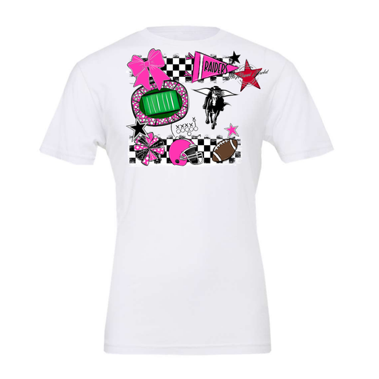 Raiders Checkers Mascot Spirit Design-Pink