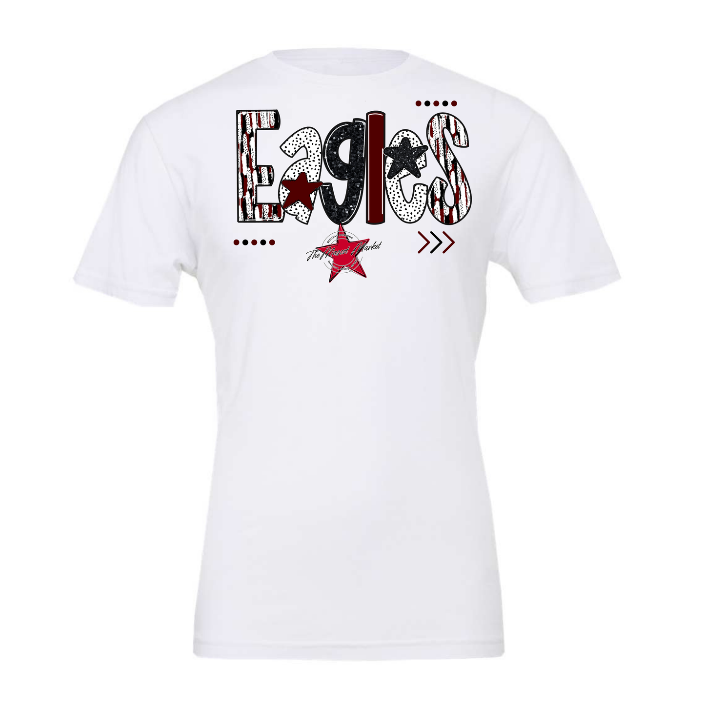 Eagles Brushstroke Alpha Design-Maroon