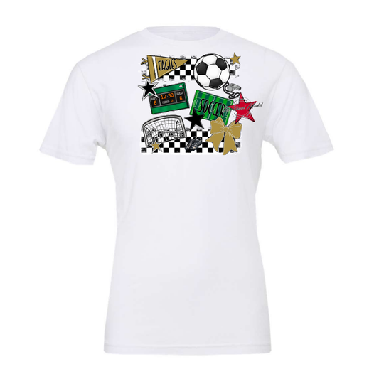 Eagles Soccer Checkers Design-Gold