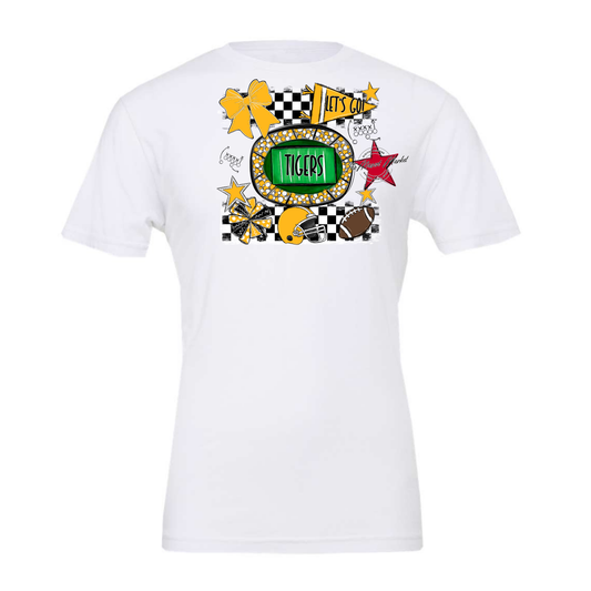 Tigers Checkers Spirit Design-Yellow