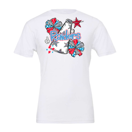 Raiders Alpha Megaphone Cheer-Carolina Blue-Red