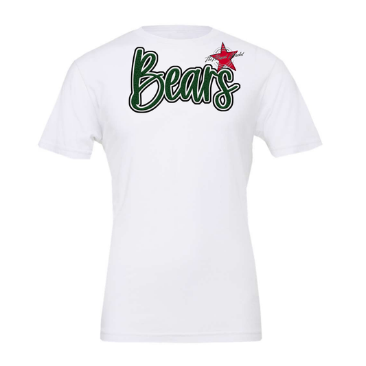 Bears Faux Chenille Patch Design-Green