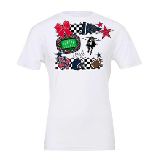 Raiders Checkers Mascot Spirit Design-Navy-Red