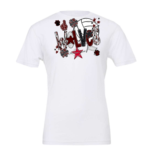 Wolves Volleyball Scrape-Maroon