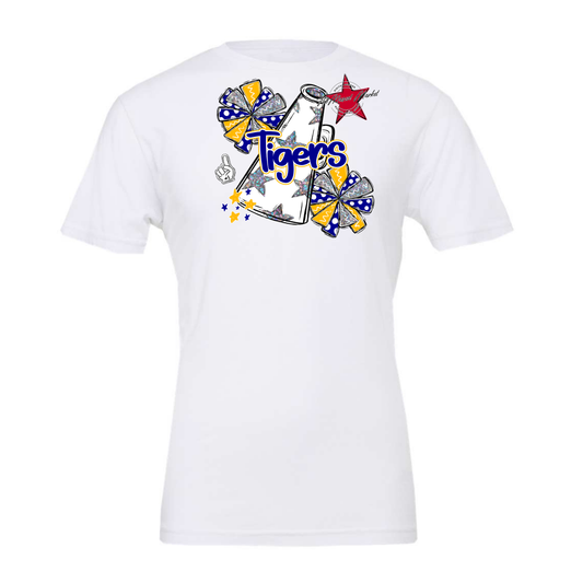 Tigers Alpha Megaphone Design-Blue-Yellow