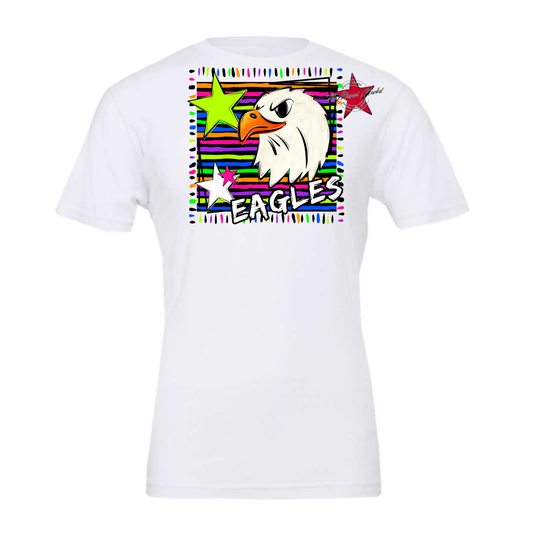 Eagles Mascot Line Design-Neon Black