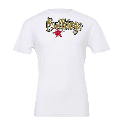 Bulldogs Faux Chenille Patch-Gold