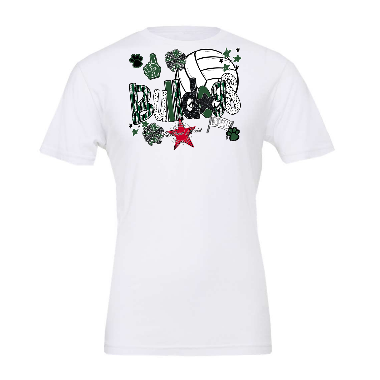 Bulldogs Volleyball Scrape-Green