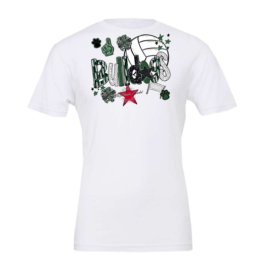 Bulldogs Volleyball Scrape-Green