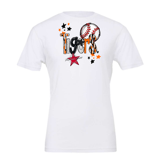 Tigers Baseball Scrape-Orange