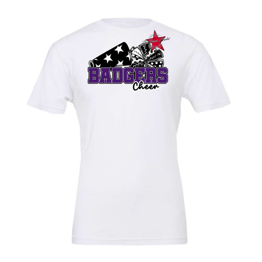 Badgers Doodle Cheer Design-Purple