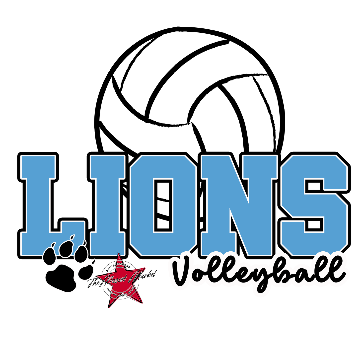Lions Varsity Volleyball-Carolina Blue