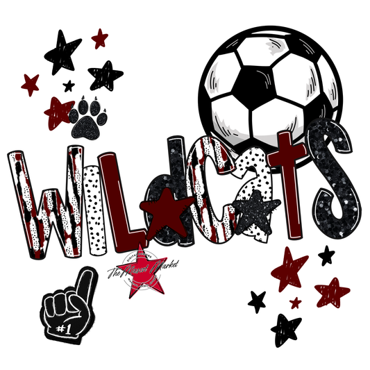 Wildcats Soccer Scrape-Maroon