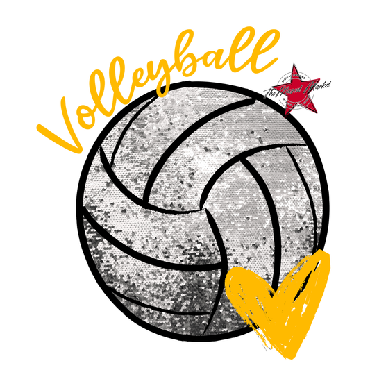 Volleyball Sequins-Yellow