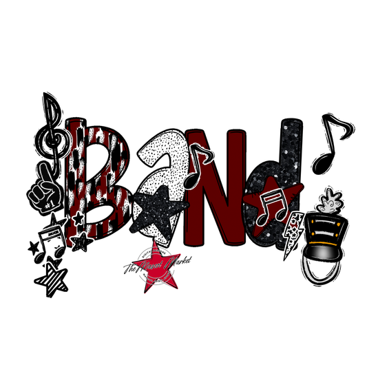 Band Scrape-Maroon