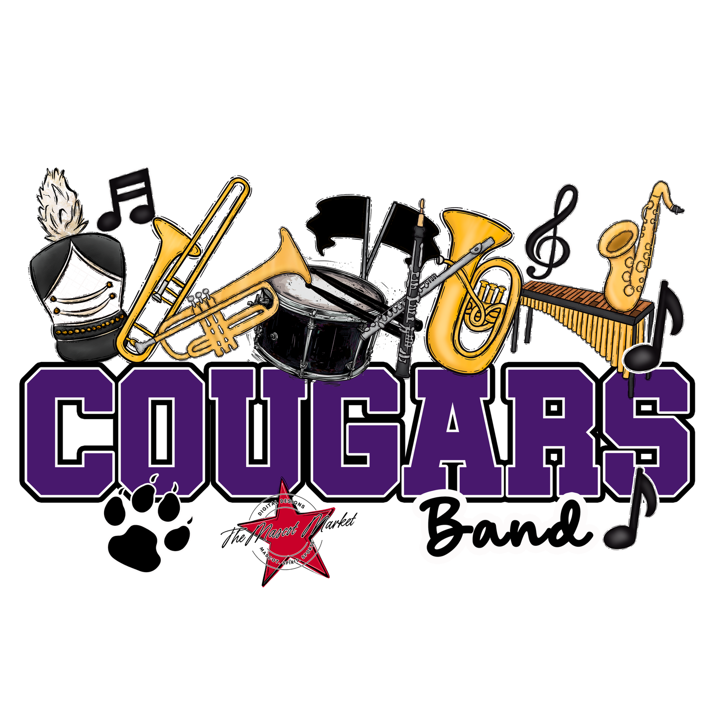 Cougars Varsity Band-Purple
