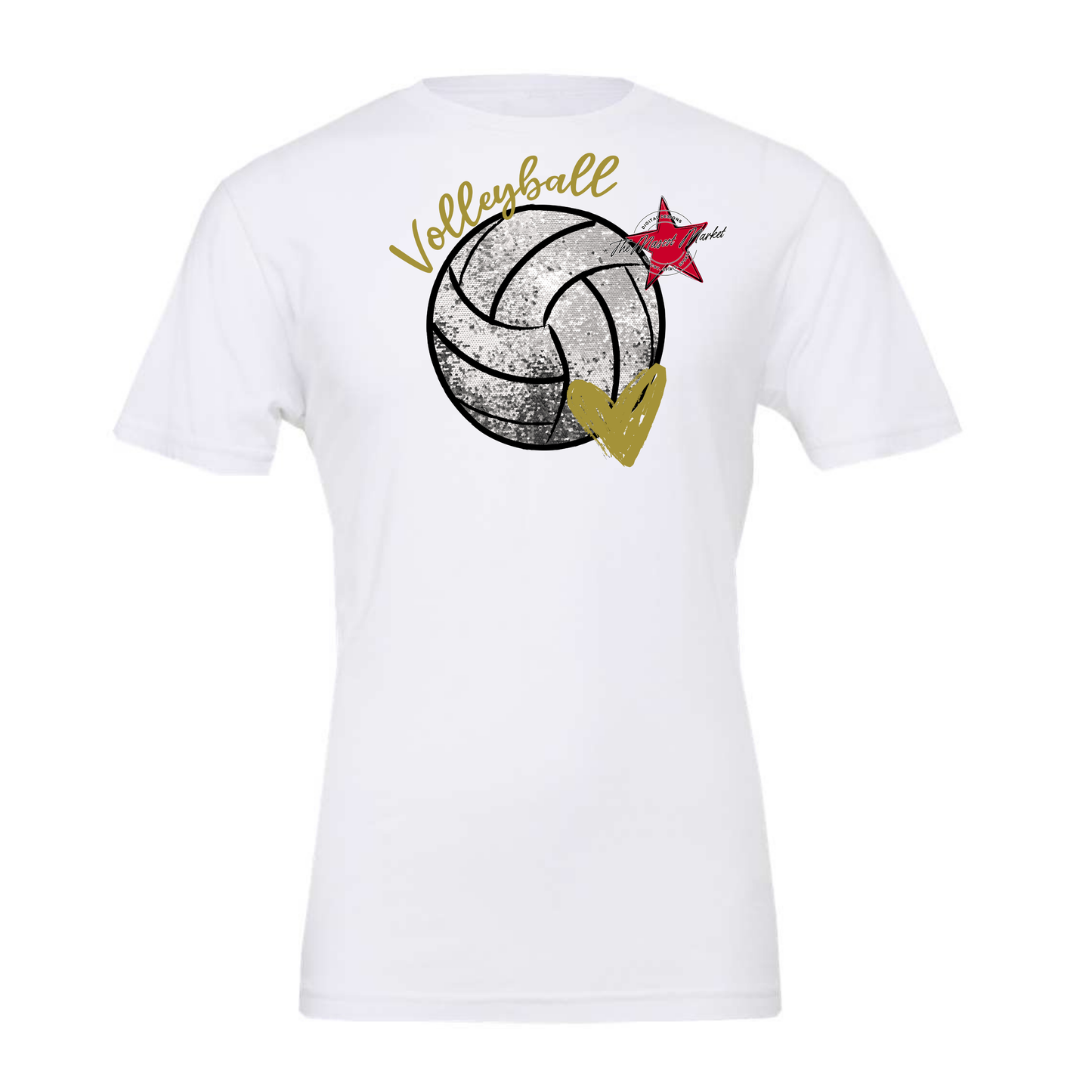 Volleyball Sequins-Gold