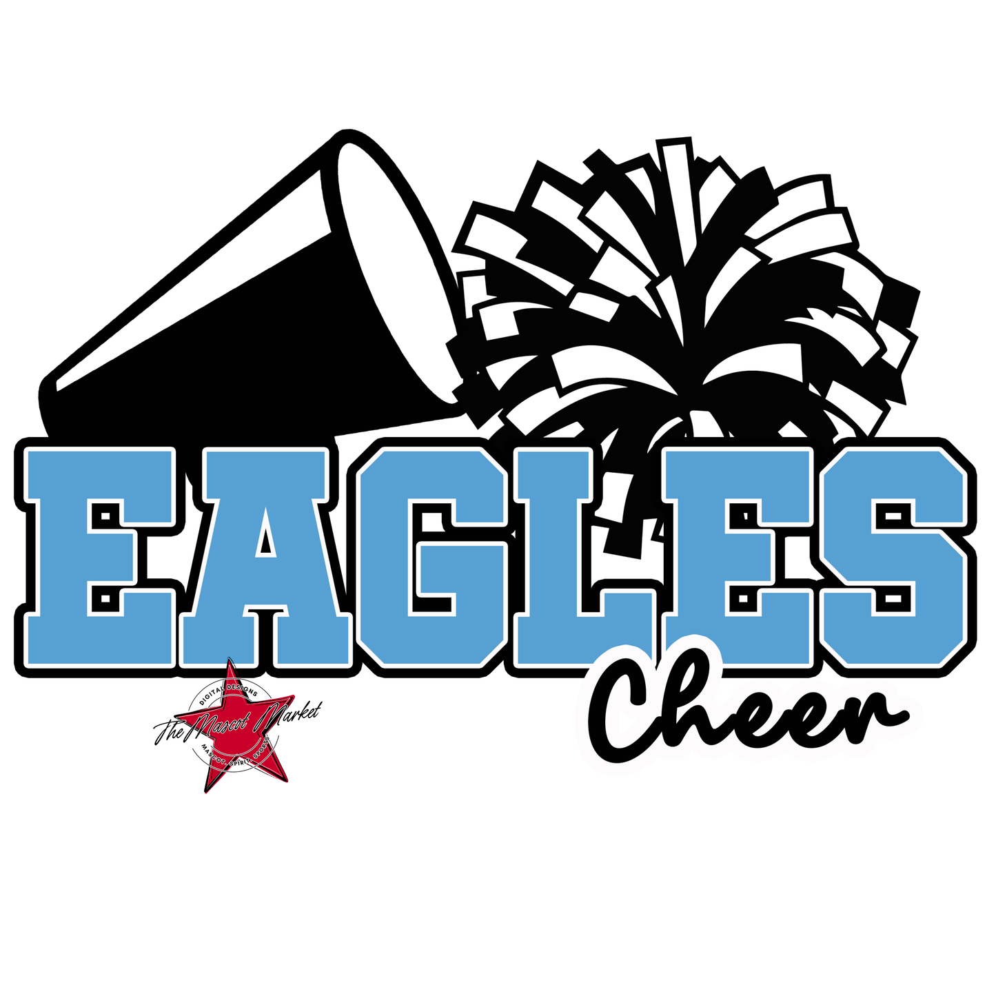 Eagles Varsity Cheer Design-Carolina Blue