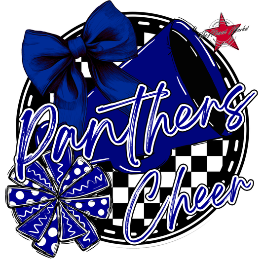 Panthers Circle Cheer Design-Blue