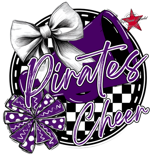 Pirates Circle Cheer Design-Purple