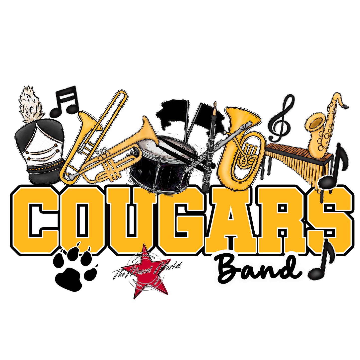 Cougars Varsity Band-Yellow