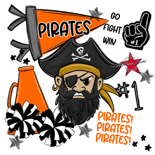 Pirates Spirit Design-Orange