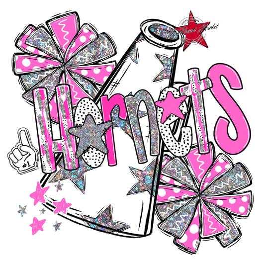 Hornets Cheer Megaphone Scrape-Pink