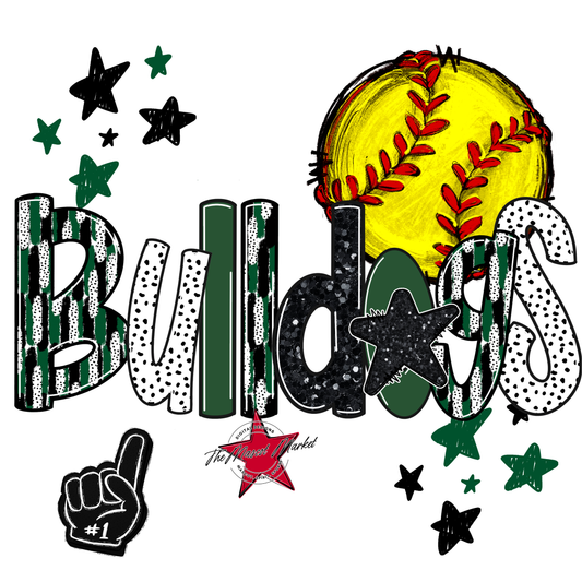 Bulldogs Softball Scrape-Green