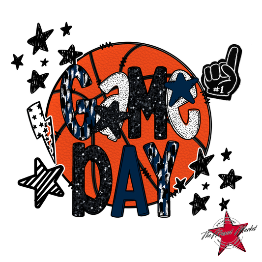 Basketball Game Day Scrape-Navy