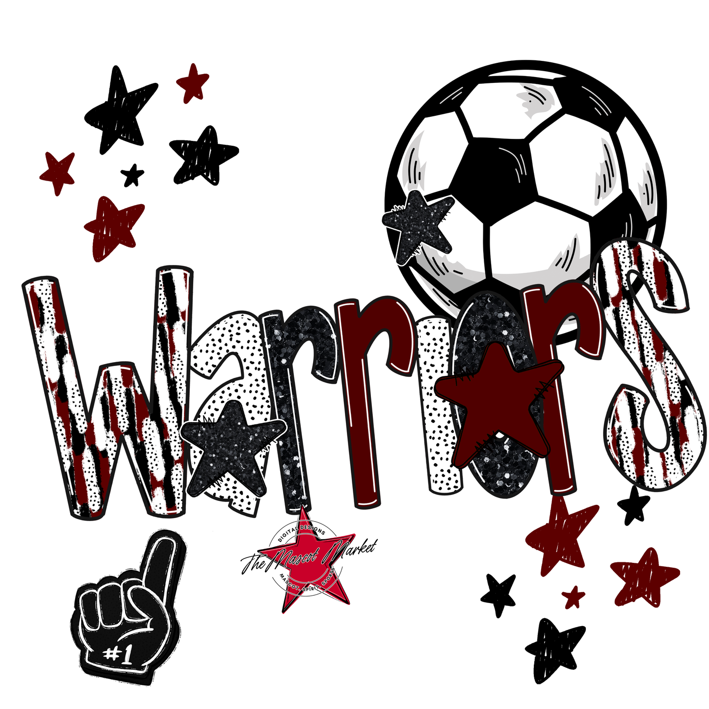 Warriors Soccer Scrape-Maroon