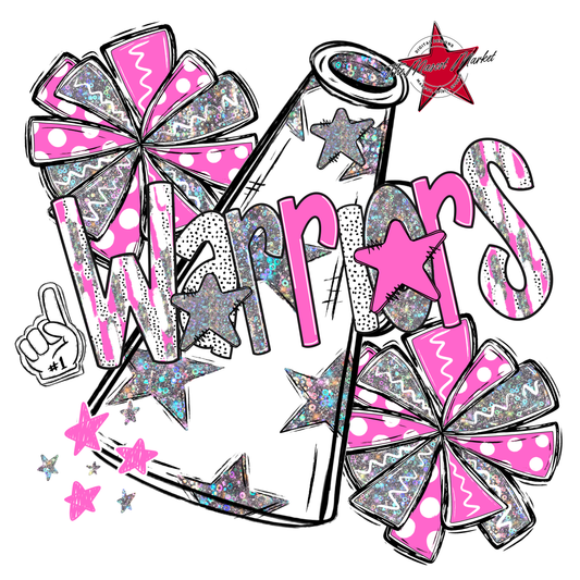 Warriors Cheer Megaphone Scrape-Baby Pink