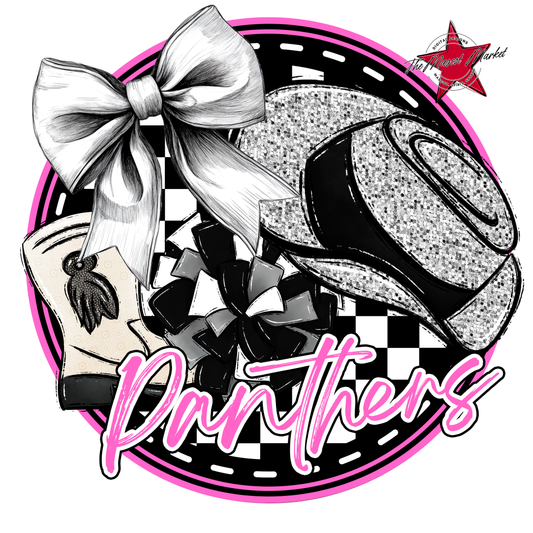 Panthers Circle Drillteam Design-Baby Pink