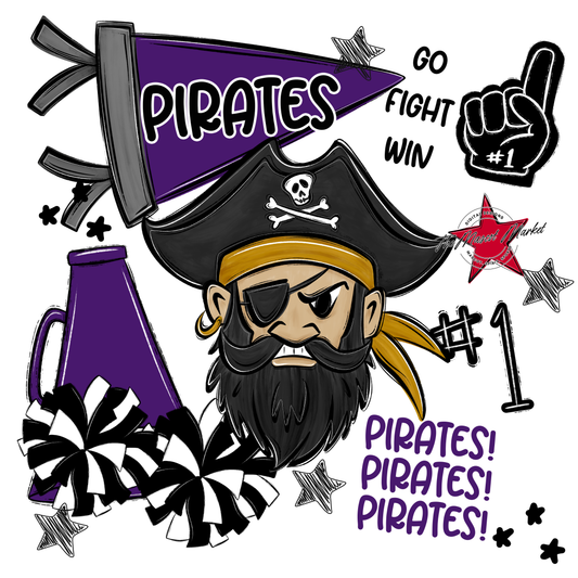 Pirates Spirit Design-Purple
