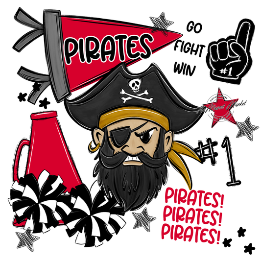 Pirates Spirit Design-Red