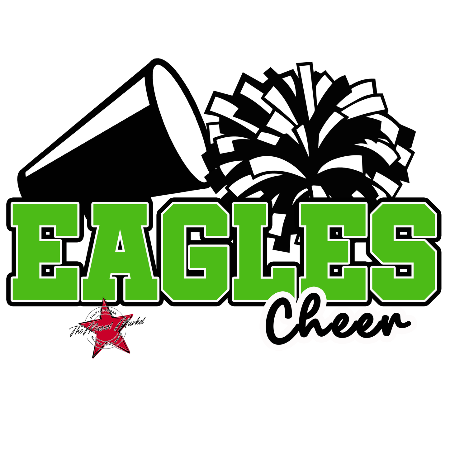 Eagles Varsity Cheer Design-Bright Green
