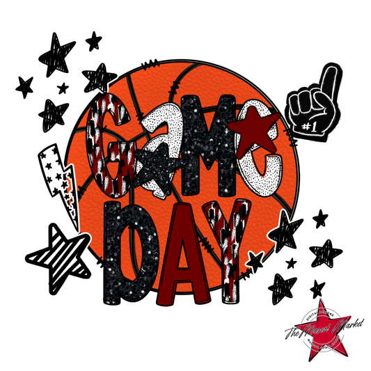 Basketball Game Day Scrape-Maroon