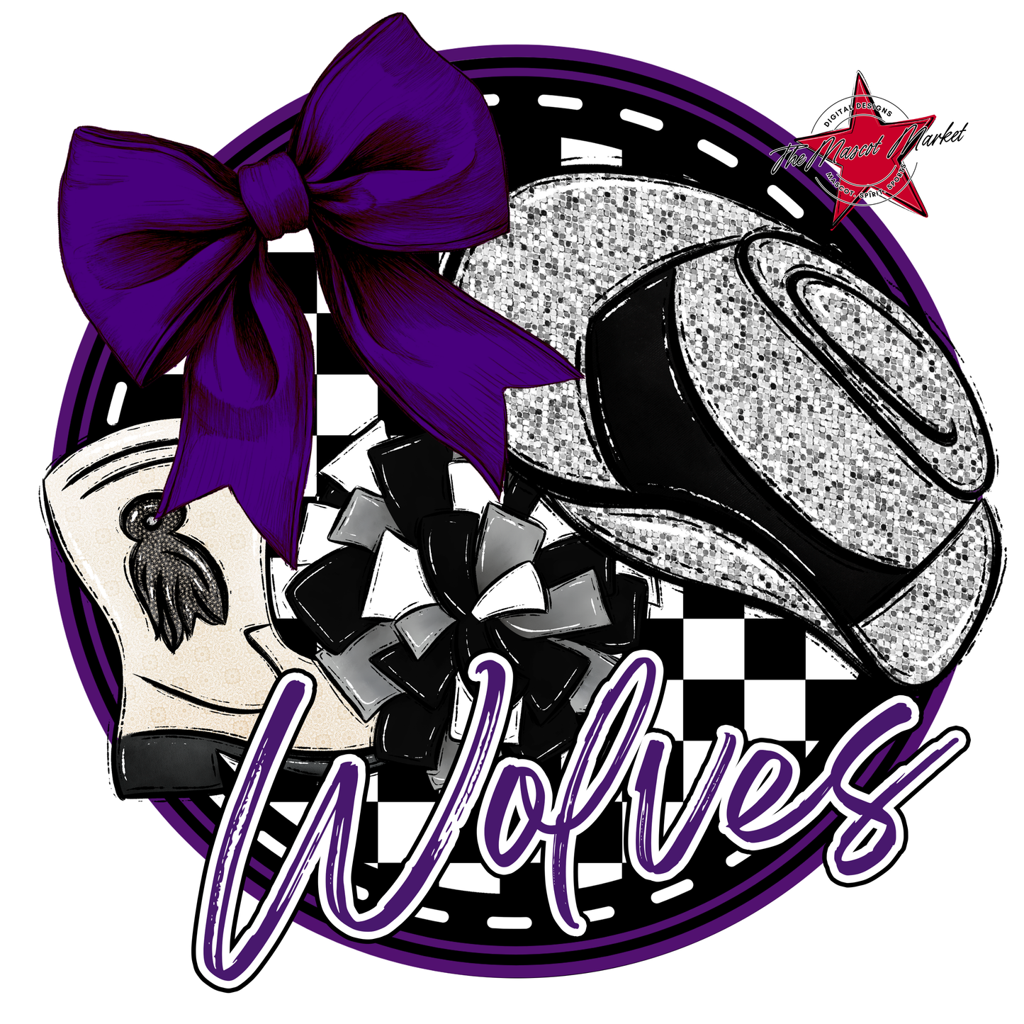 Wolves Circle Drillteam Design-Purple